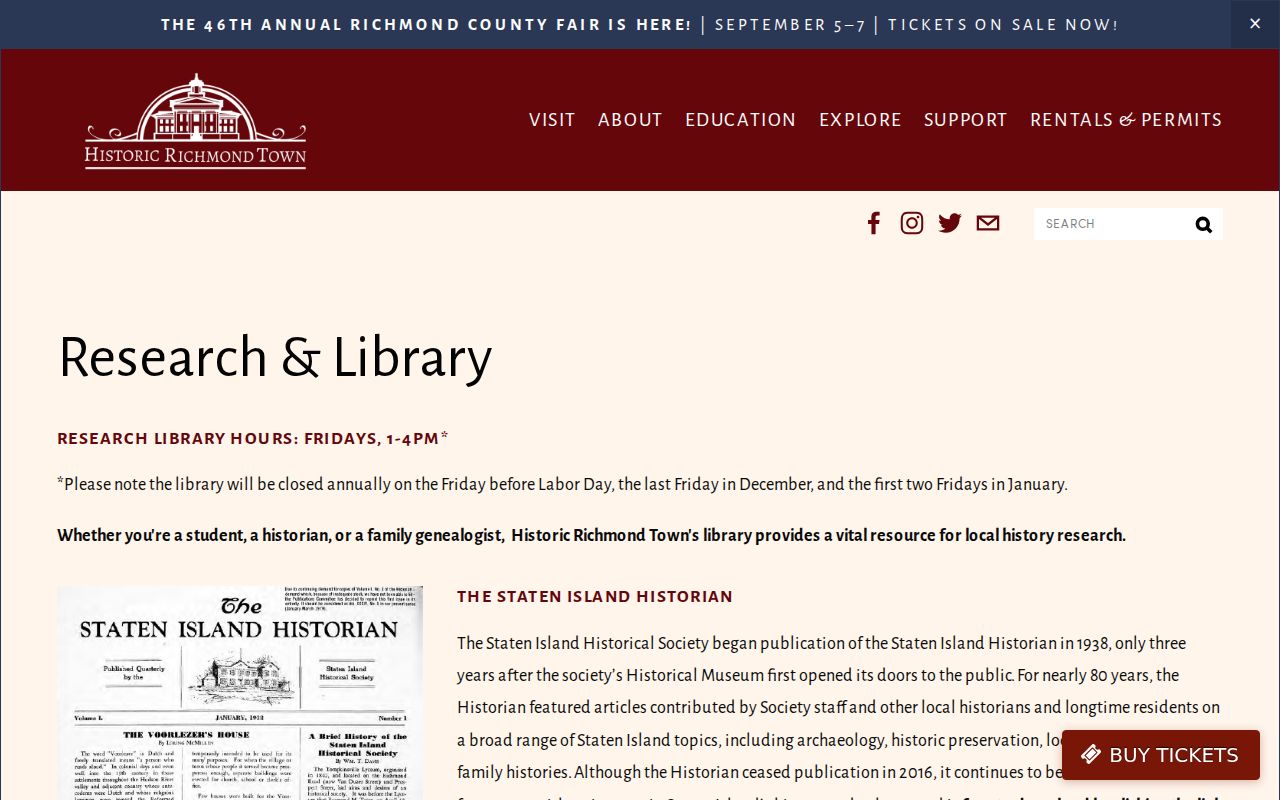 Staten Island city directory research at Historic Richmond Town