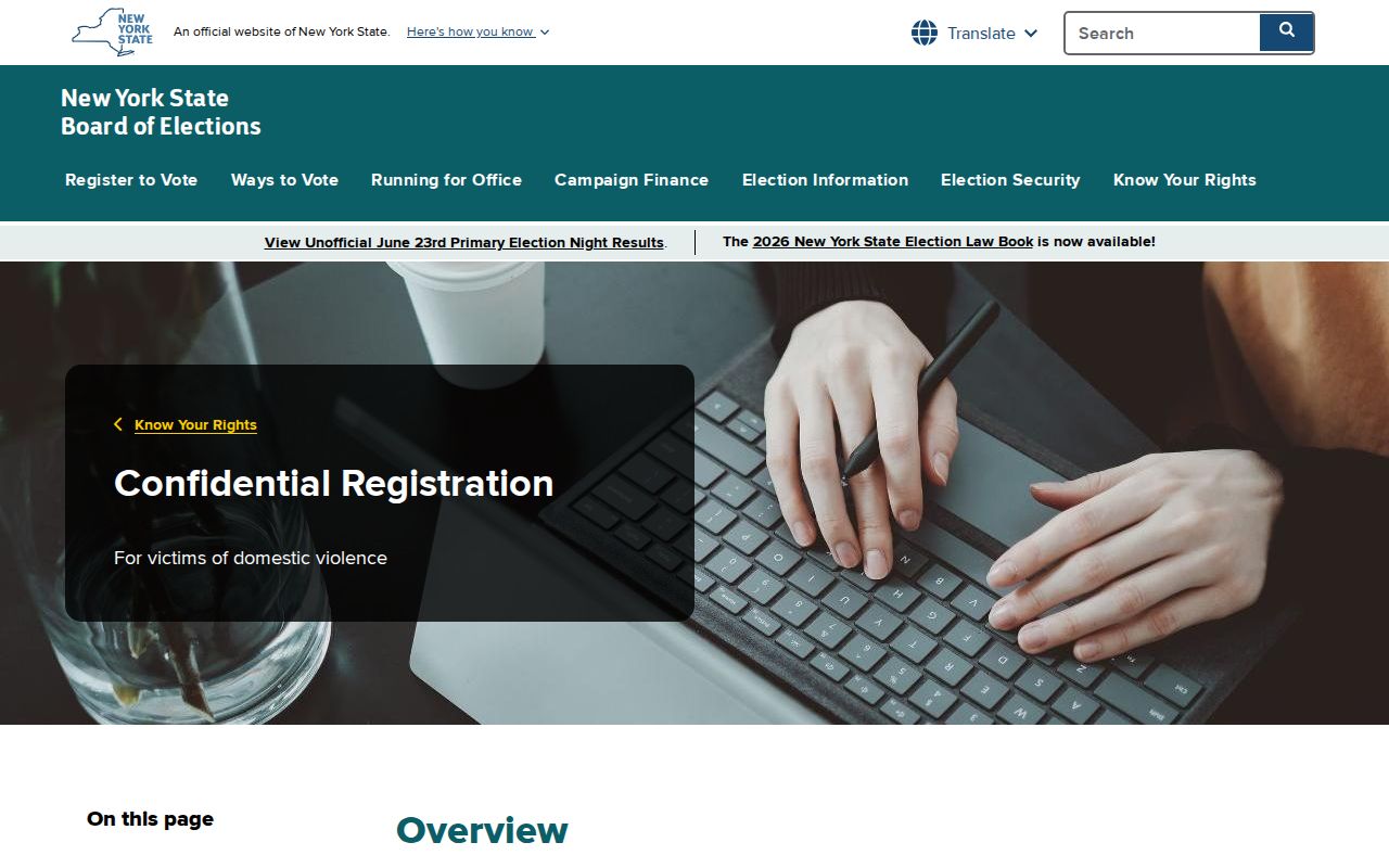 Staten Island neighbors New York confidential voter registration guidance