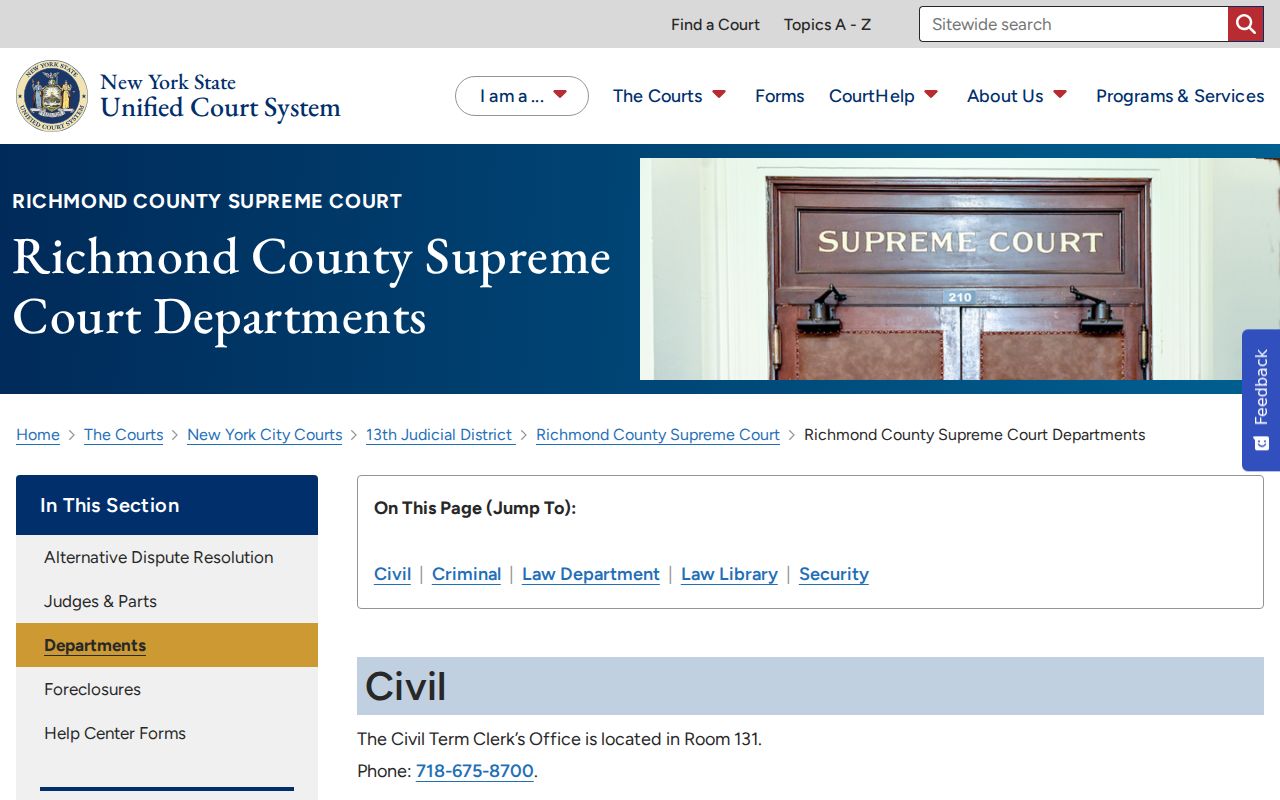 Staten Island past residents research through Richmond Supreme Court records